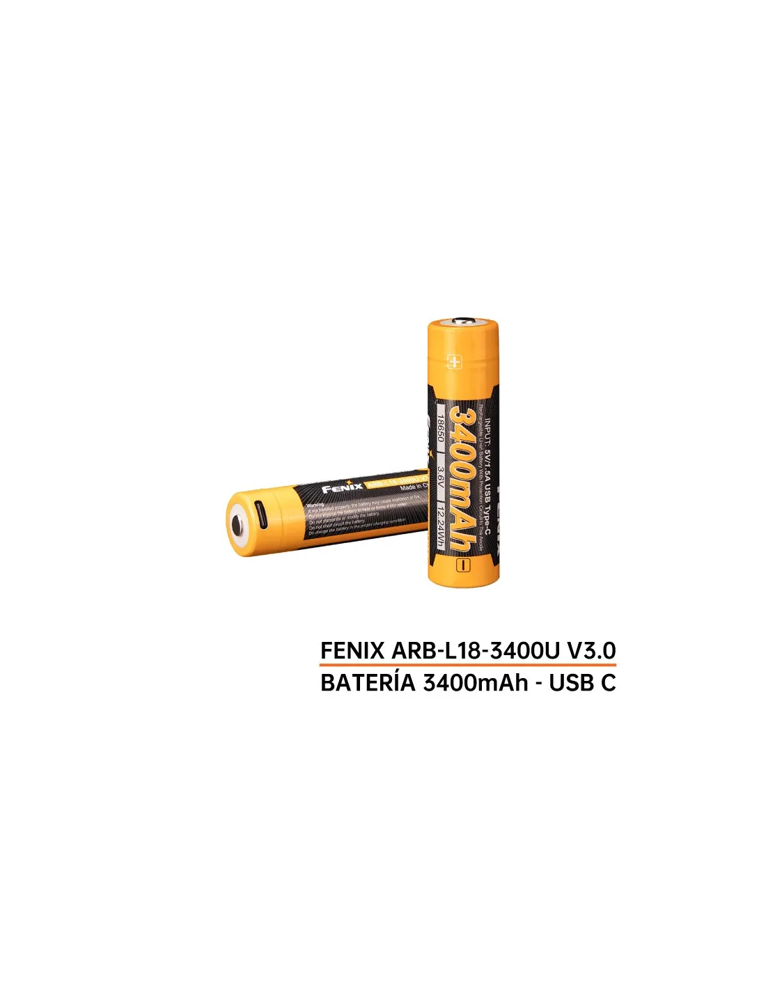 Bateria 18650 (Carga USB ) Fenix - Imagen 2